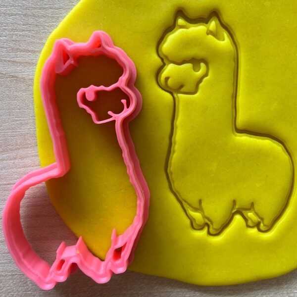 Cute Fluffy Llama Cookie Cutter