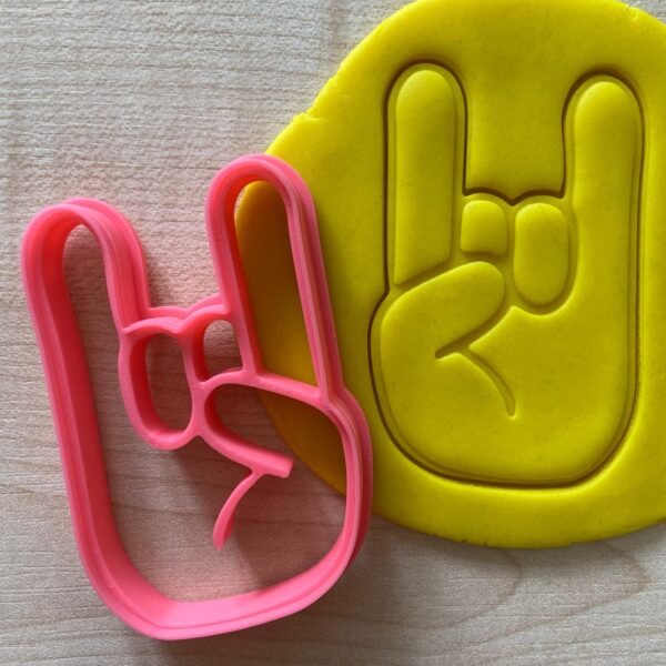 Rock Sign Hand Pose Cookie Cutter