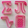 Advanced Math Cookie Cutter Set- Sigma, Pi, Square Root and Calculator