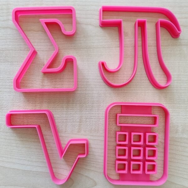Advanced Math Cookie Cutter Set- Sigma, Pi, Square Root and Calculator