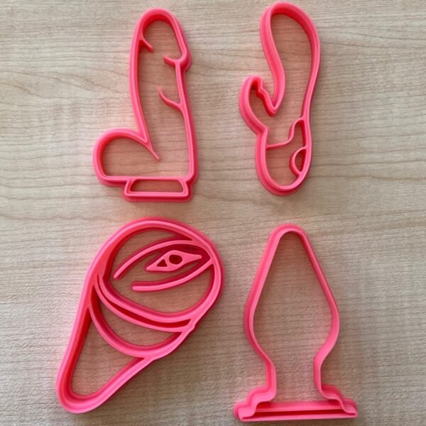 Sex Toy Cookie Cutter Set- Dildo, Vibrator, Fleshlight and Butt Plug